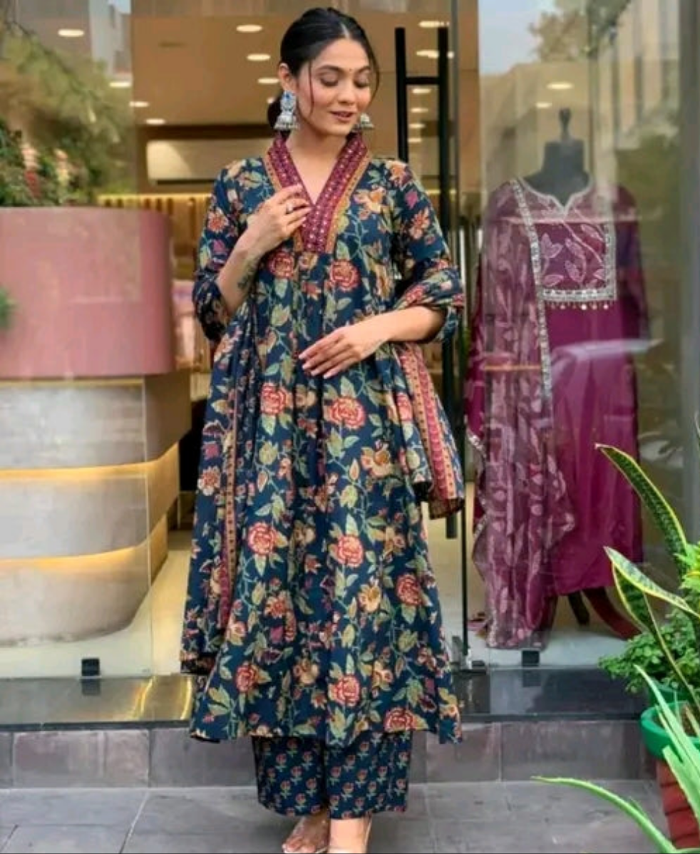 Kurti With Dupatta & Bottomwear