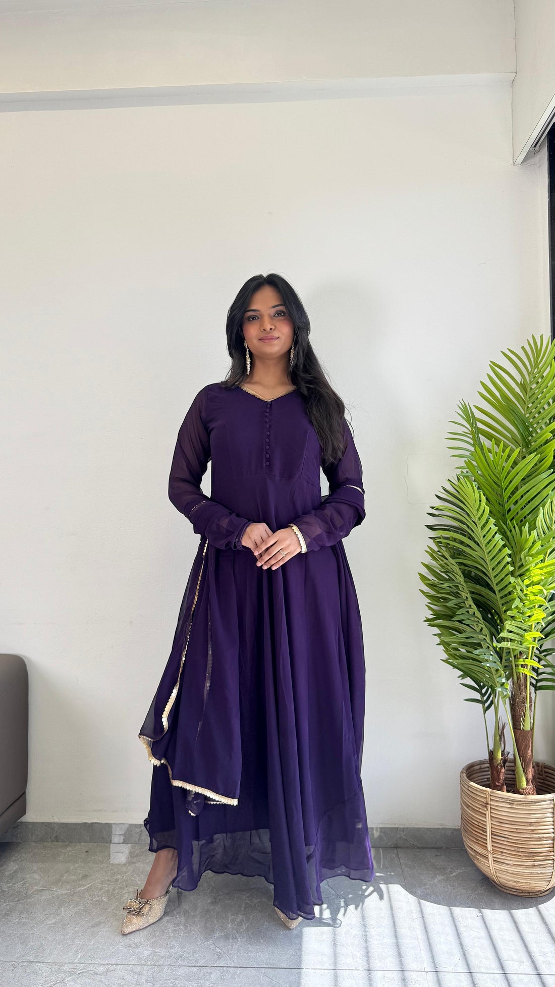 Organza Kurti With Dupatta