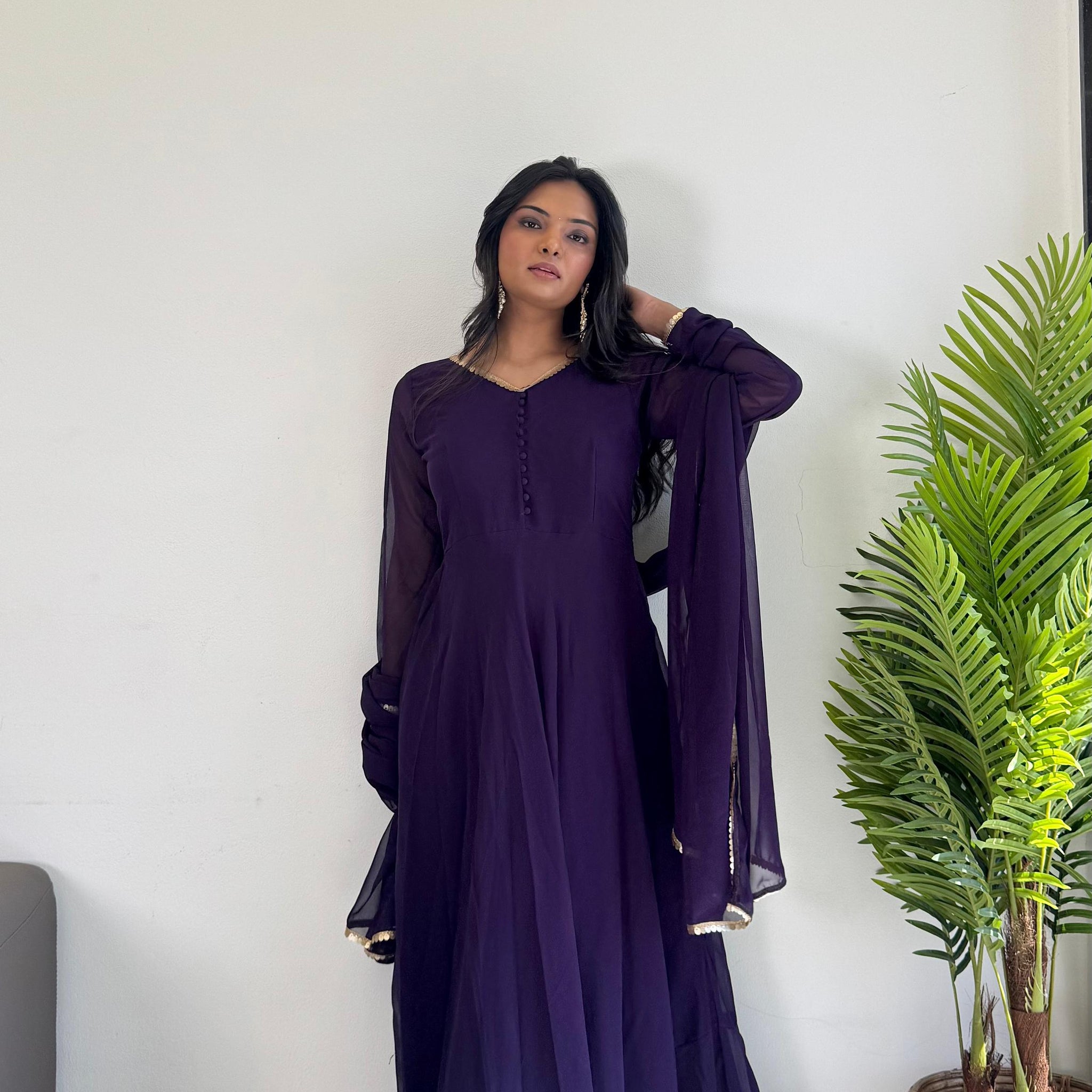 Organza Kurti With Dupatta