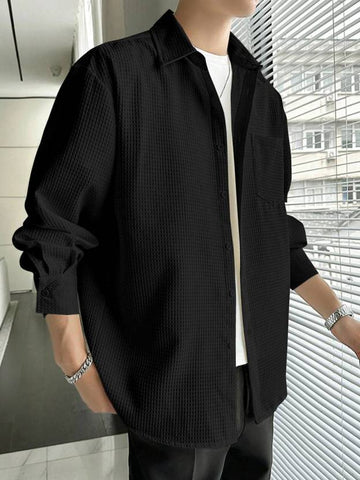 Men Regular Fit Checkered Spread Collar Casual Shirt